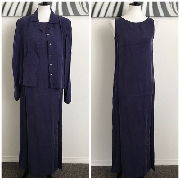 Liz Claiborne Dresses & Skirts - LIZ CLAIBORNE PURPLE MAXI DRESS + JACKET SET
